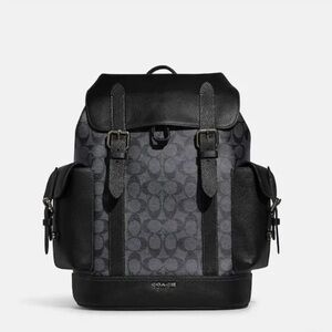 Coach Signature Black and Gray Men's Backpack